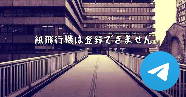 <b>紙飛行機は登録できません</b>