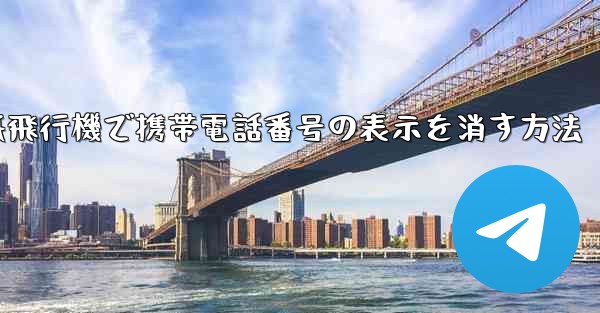 紙飛行機で携帯電話番号の表示を消す方法