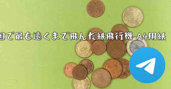 中国で最も遠くまで飛んだ紙飛行機 A4用紙