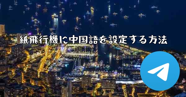 紙飛行機に中国語を設定する方法