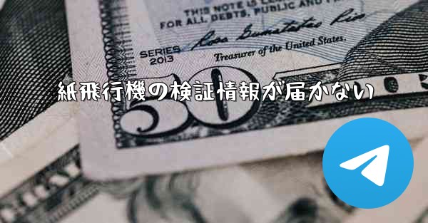 紙飛行機の検証情報が届かない