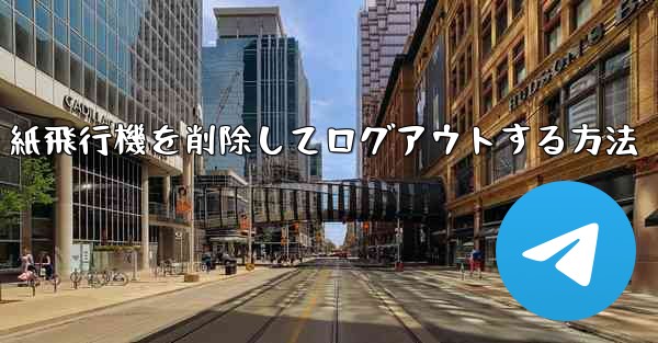 紙飛行機を削除してログアウトする方法