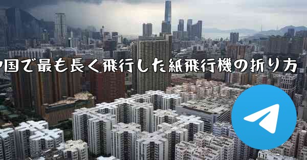 <b>中国で最も長く飛行した紙飛行機の折り方</b>