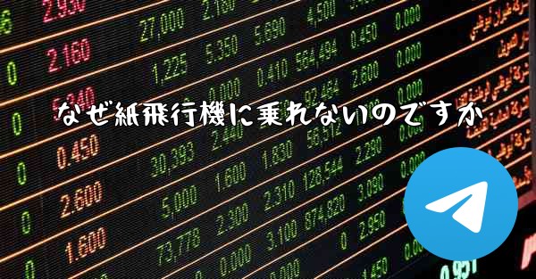 <b>なぜ紙飛行機に乗れないのですか</b>