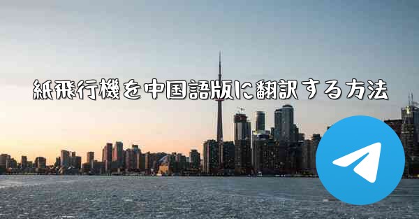 紙飛行機を中国語版に翻訳する方法