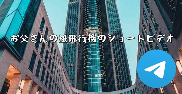 お父さんの紙飛行機のショートビデオ