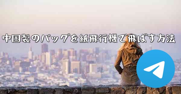 中国製のバッグを紙飛行機で飛ばす方法