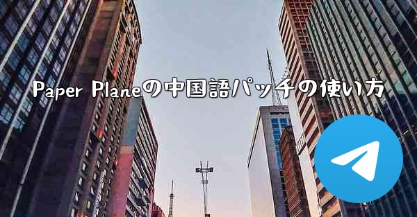 Paper Planeの中国語パッチの使い方