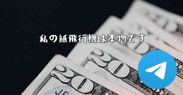 私の紙飛行機は本物です