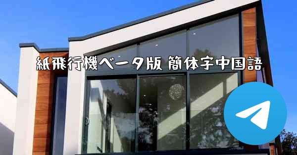 紙飛行機ベータ版 簡体字中国語