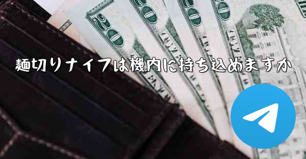 麺切りナイフは機内に持ち込めますか