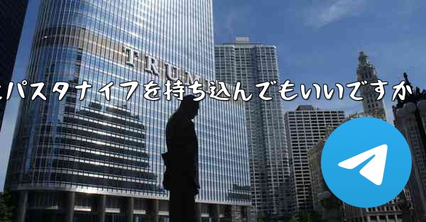 飛行機にパスタナイフを持ち込んでもいいですか
