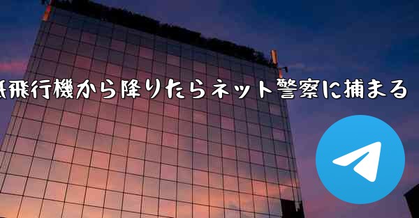 紙飛行機から降りたらネット警察に捕まる