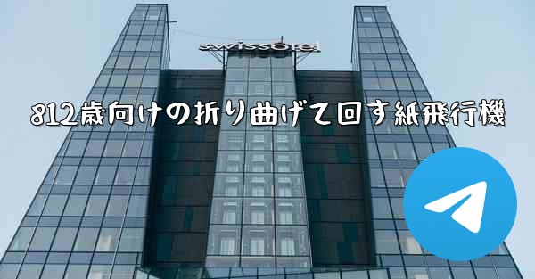 812歳向けの折り曲げて回す紙飛行機