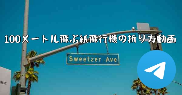 100メートル飛ぶ紙飛行機の折り方動画
