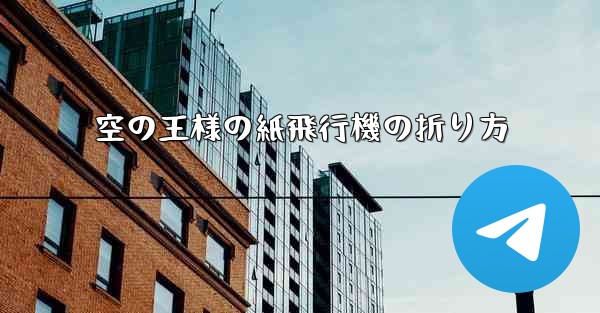 空の王様の紙飛行機の折り方