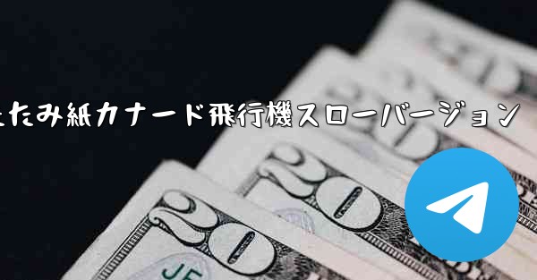 折りたたみ紙カナード飛行機スローバージョン