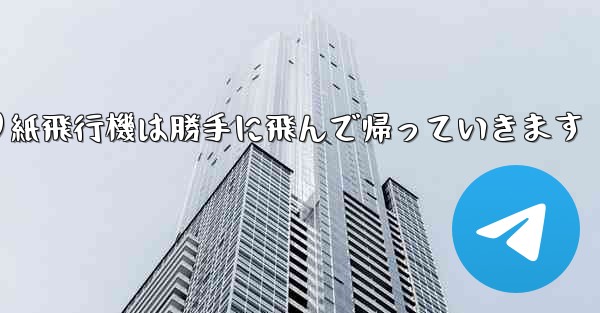 折り紙飛行機は勝手に飛んで帰っていきます