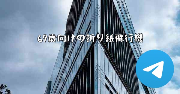 69歳向けの折り紙飛行機