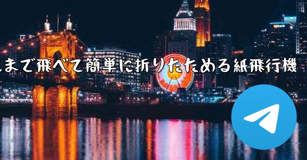 100メートルまで飛べて簡単に折りたためる紙飛行機