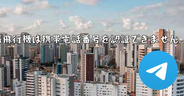 紙飛行機は携帯電話番号を認証できません