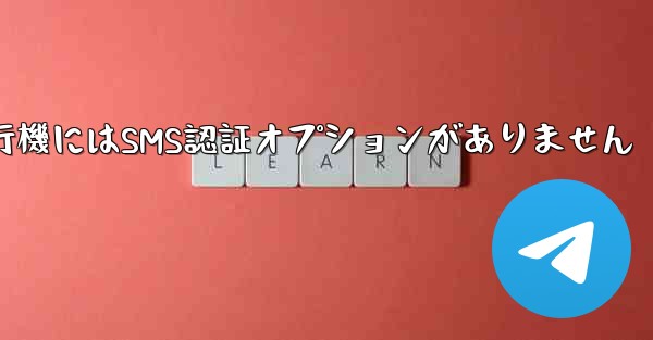 紙飛行機にはSMS認証オプションがありません