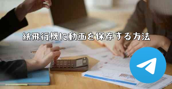 紙飛行機に動画を保存する方法