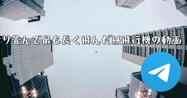 折り畳んで最も長く飛んだ紙飛行機の動画