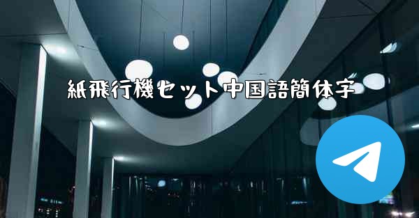 紙飛行機セット中国語簡体字