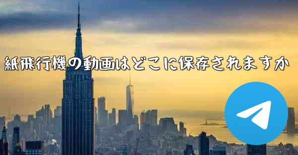 紙飛行機の動画はどこに保存されますか