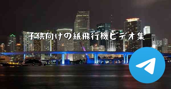 <b>子供向けの紙飛行機ビデオ集</b>