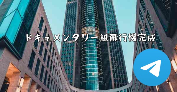 ドキュメンタリー紙飛行機完成