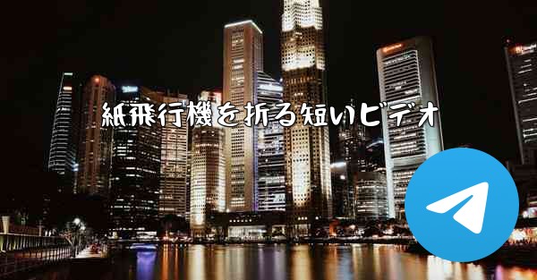 紙飛行機を折る短いビデオ