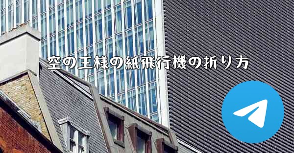 空の王様の紙飛行機の折り方