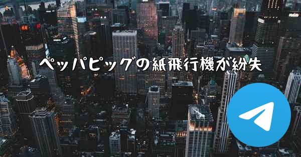 ペッパピッグの紙飛行機が紛失