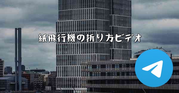 <b>紙飛行機の折り方ビデオ</b>