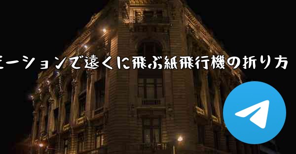 <b>スローモーションで遠くに飛ぶ紙飛行機の折り方</b>