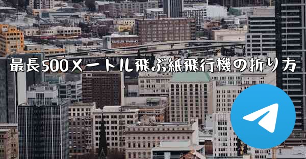 最長500メートル飛ぶ紙飛行機の折り方