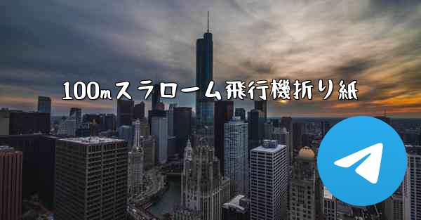 100mスラローム飛行機折り紙