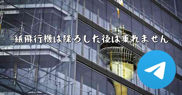 紙飛行機は降ろした後は乗れません