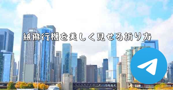紙飛行機を美しく見せる折り方