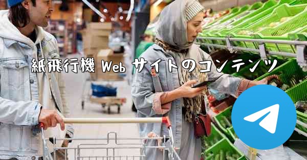 紙飛行機 Web サイトのコンテンツ